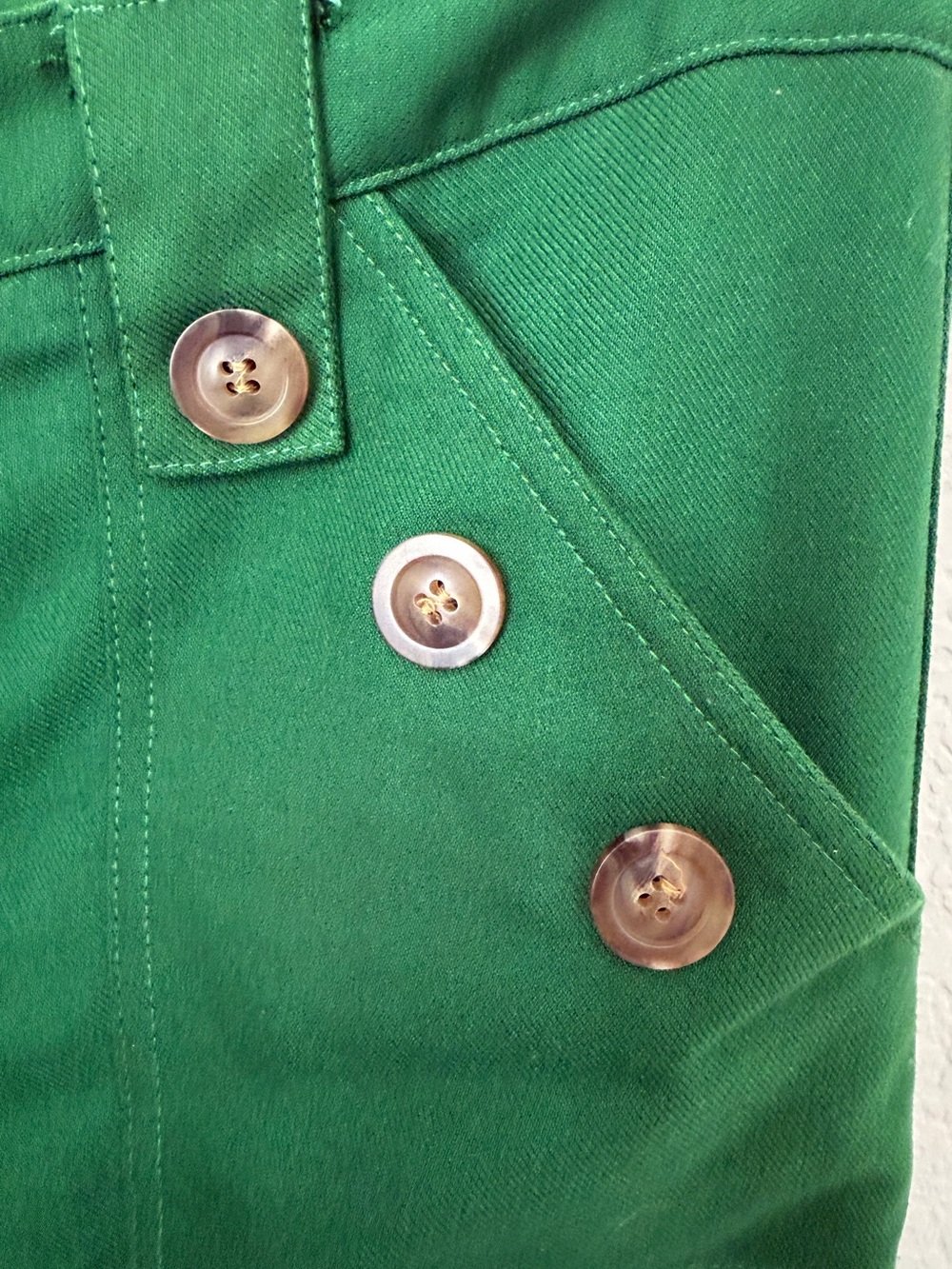 Corey Lynn Calter Green Wide Leg Pants High Rise Trouser Flare Size 12 - Picture 11 of 13